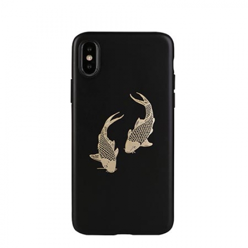 锦鲤年年有鱼手机金属贴纸